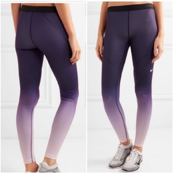 Nike Pants - Nike Pro Hyperwarm Purple Ombre Leggings